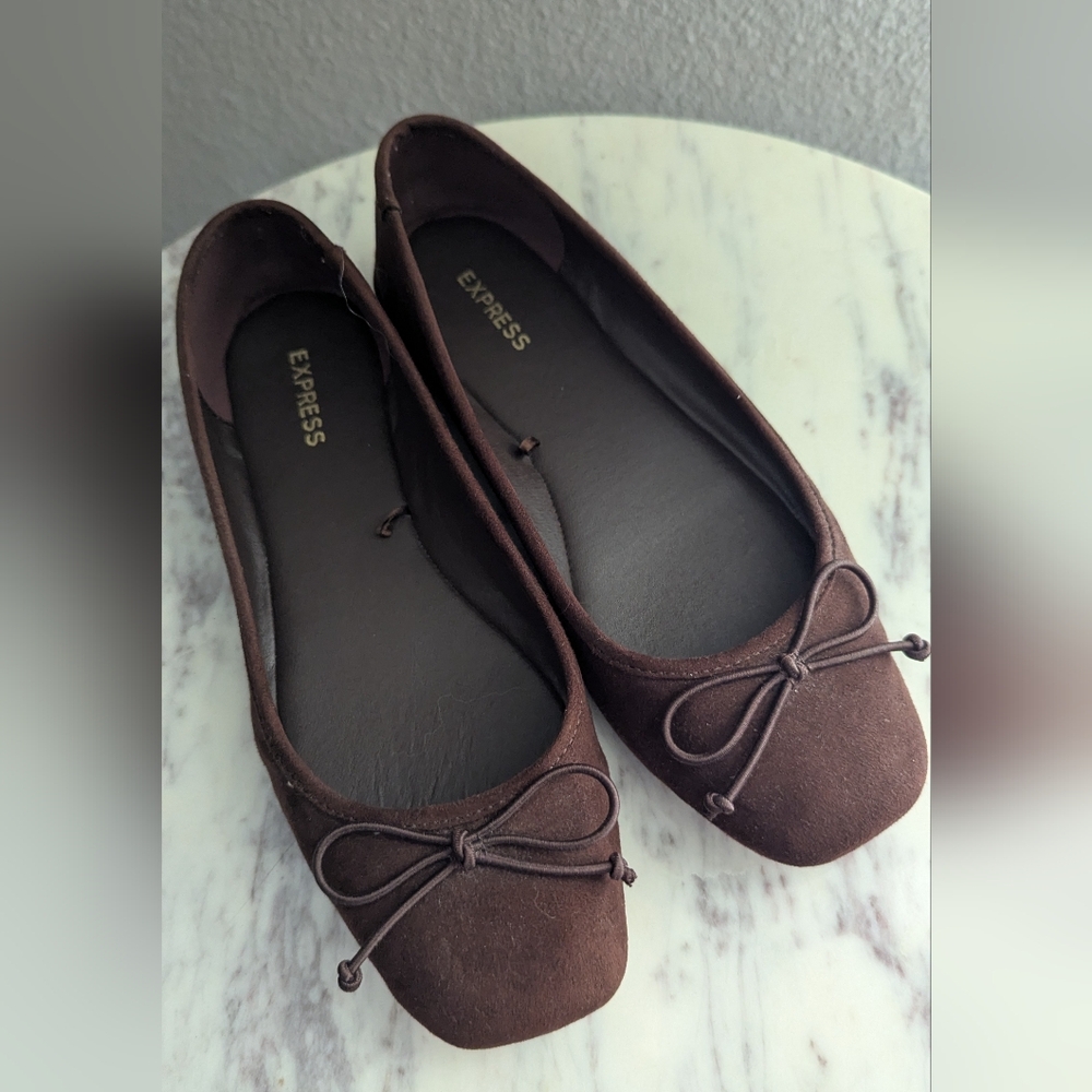 * LAST CHANCE *Suede Square Toe Ballet Flats - Picture 5 of 5